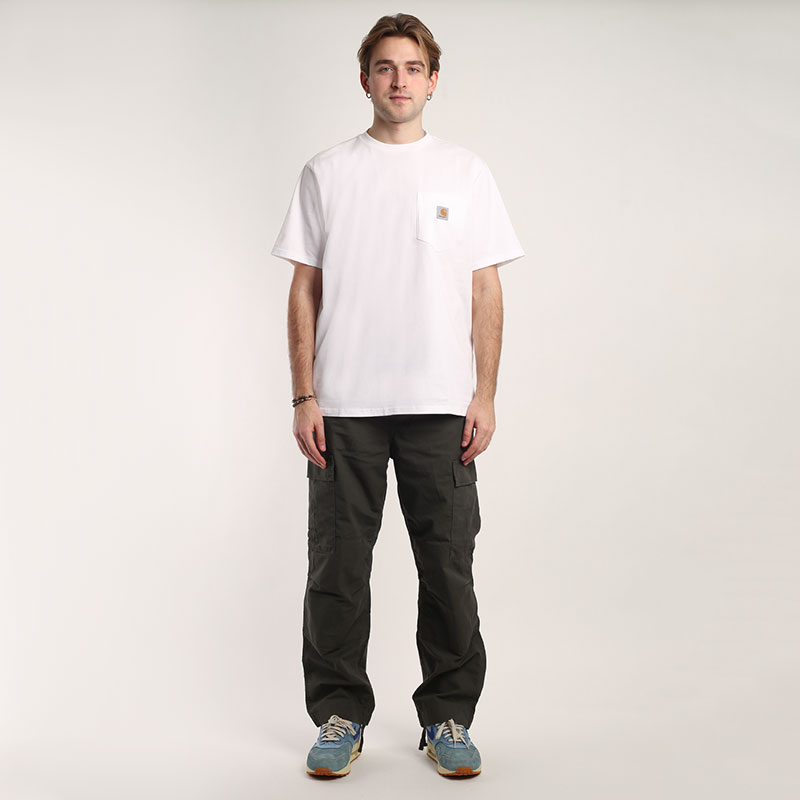 мужская белая футболка Carhartt WIP S/S Pocket T-Shirt I030434-white - цена, описание, фото 5
